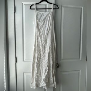 white old navy midi dress, size L